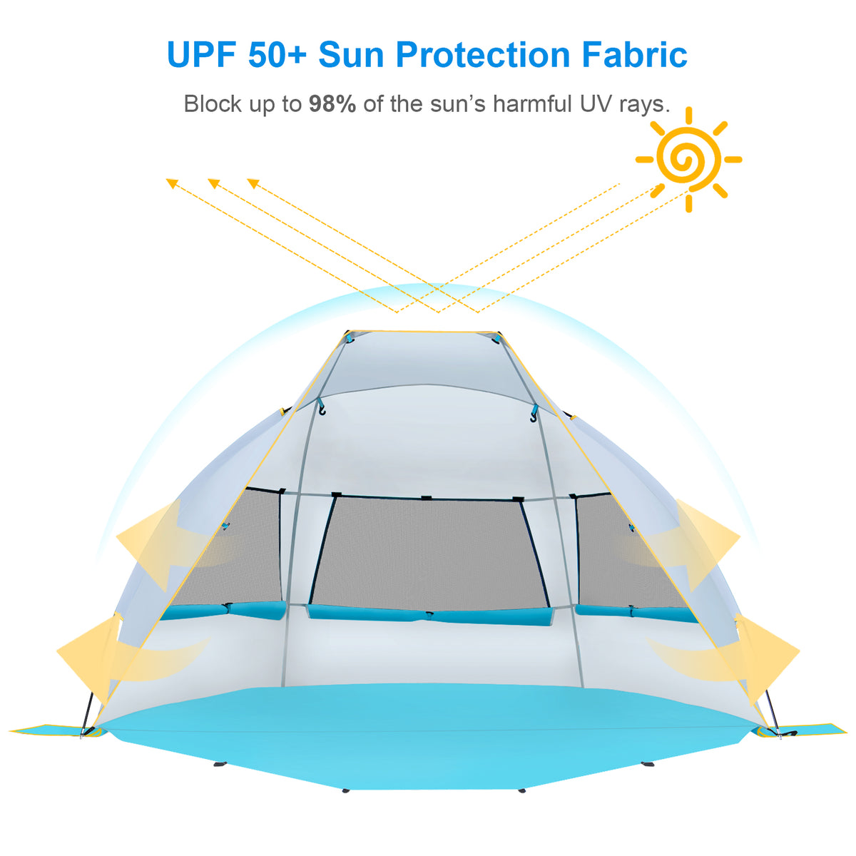 WolfWise Portable Beach Tent, Beach Sun Shelter